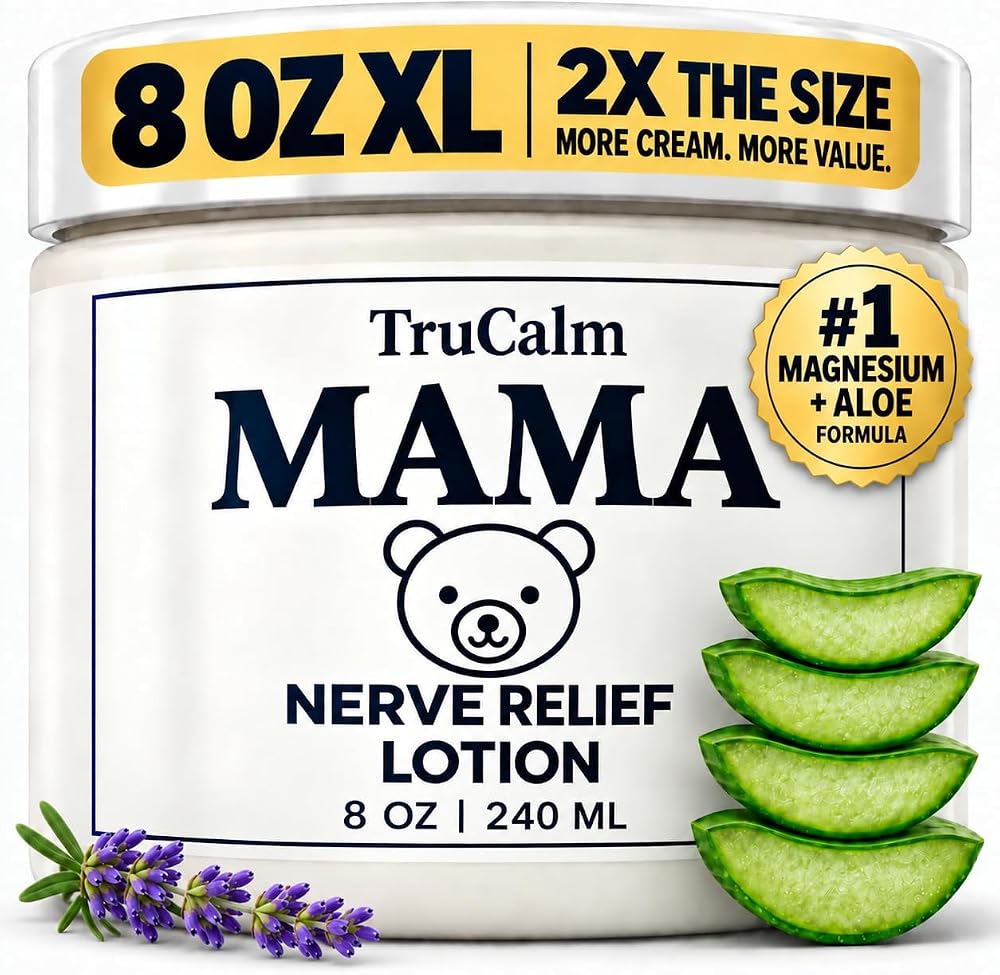 Mama-Bear Nerve Cream – XL 8 oz – Neuropathy Nerve Relief Cream with Magnesium Chloride - Maximum Strength Comfort for Feet, Hands, Legs & Toes – Fast Absorbing Non-Greasy Formula – Best Value 8 oz — 사진 1