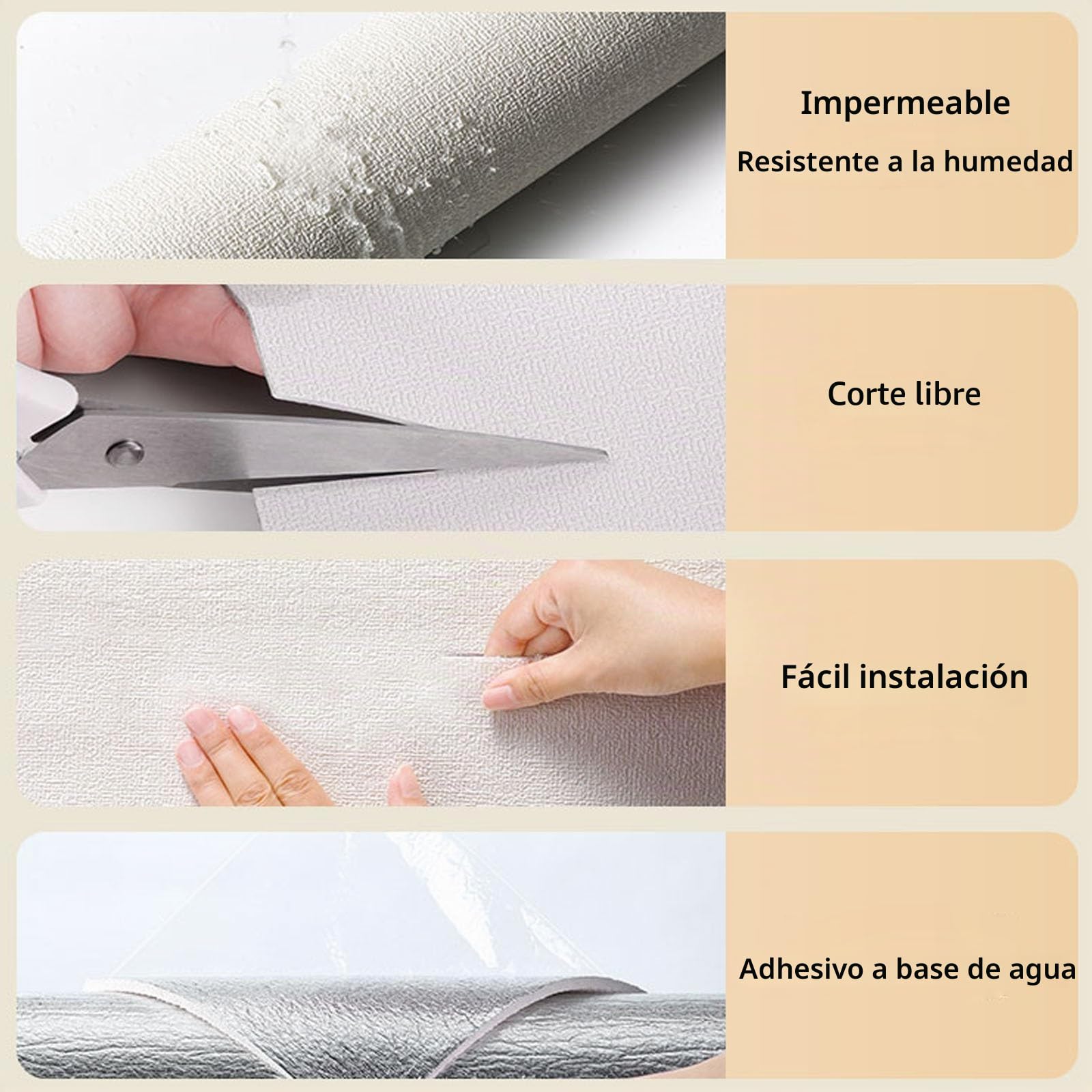 Papel Pared Pared Antihumedad Aislamiento Térmico, 5mm Impermeable Rollo, Autoadhesivo Papel de Parede per muri a Polvere/muri umidi