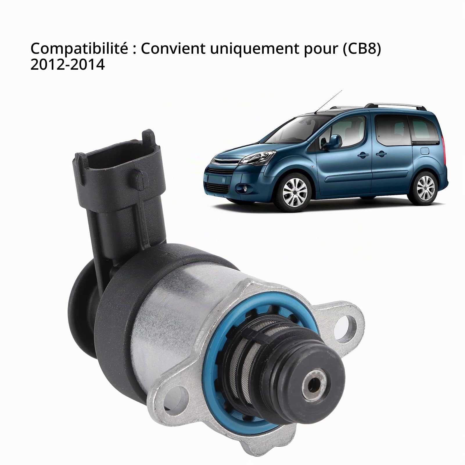 Akozon Régulateur de pression de pompe à carburant, 0928400788 167001056R Soupape de commande Métal Noir