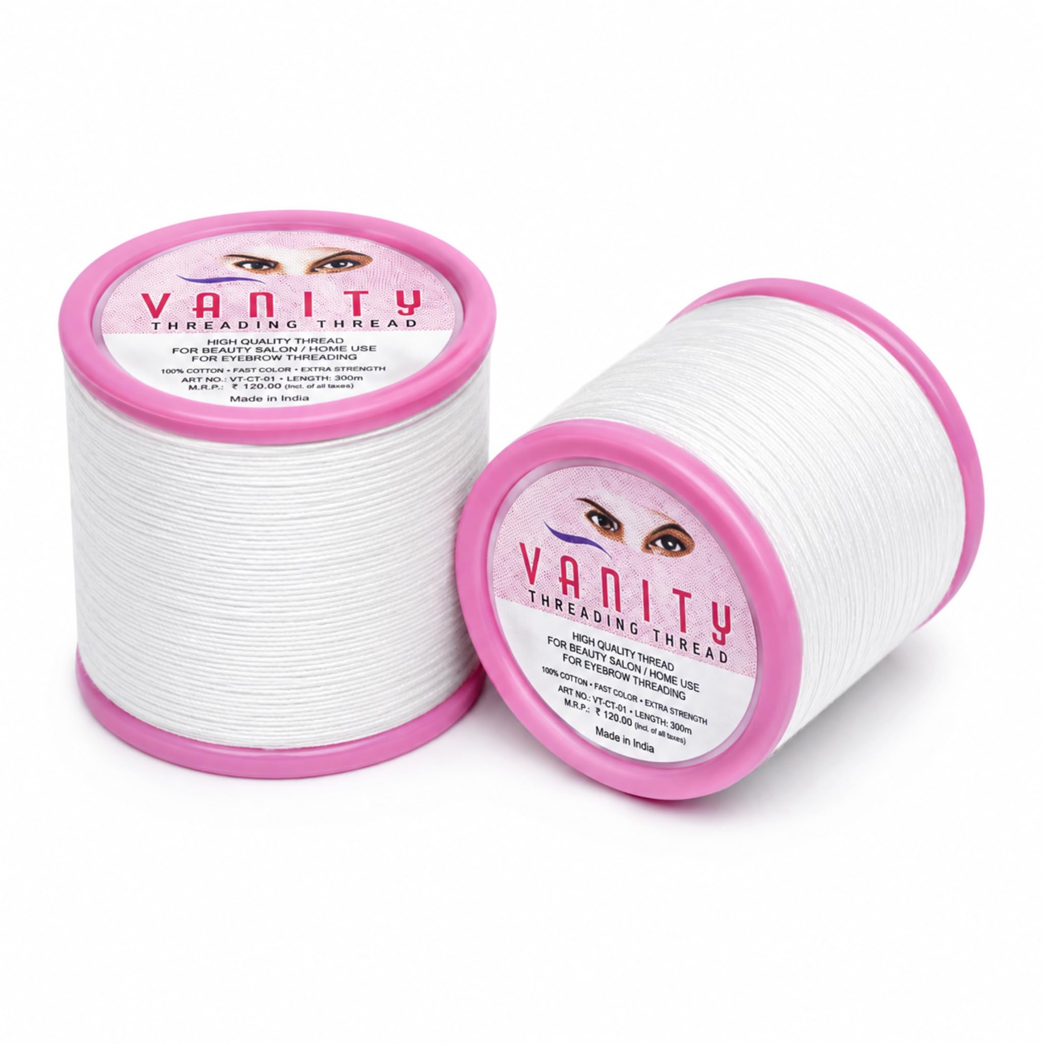 Organic Cotton Eyebrow Threading Thread 2 x 300M for Salon & Home Use-image-36