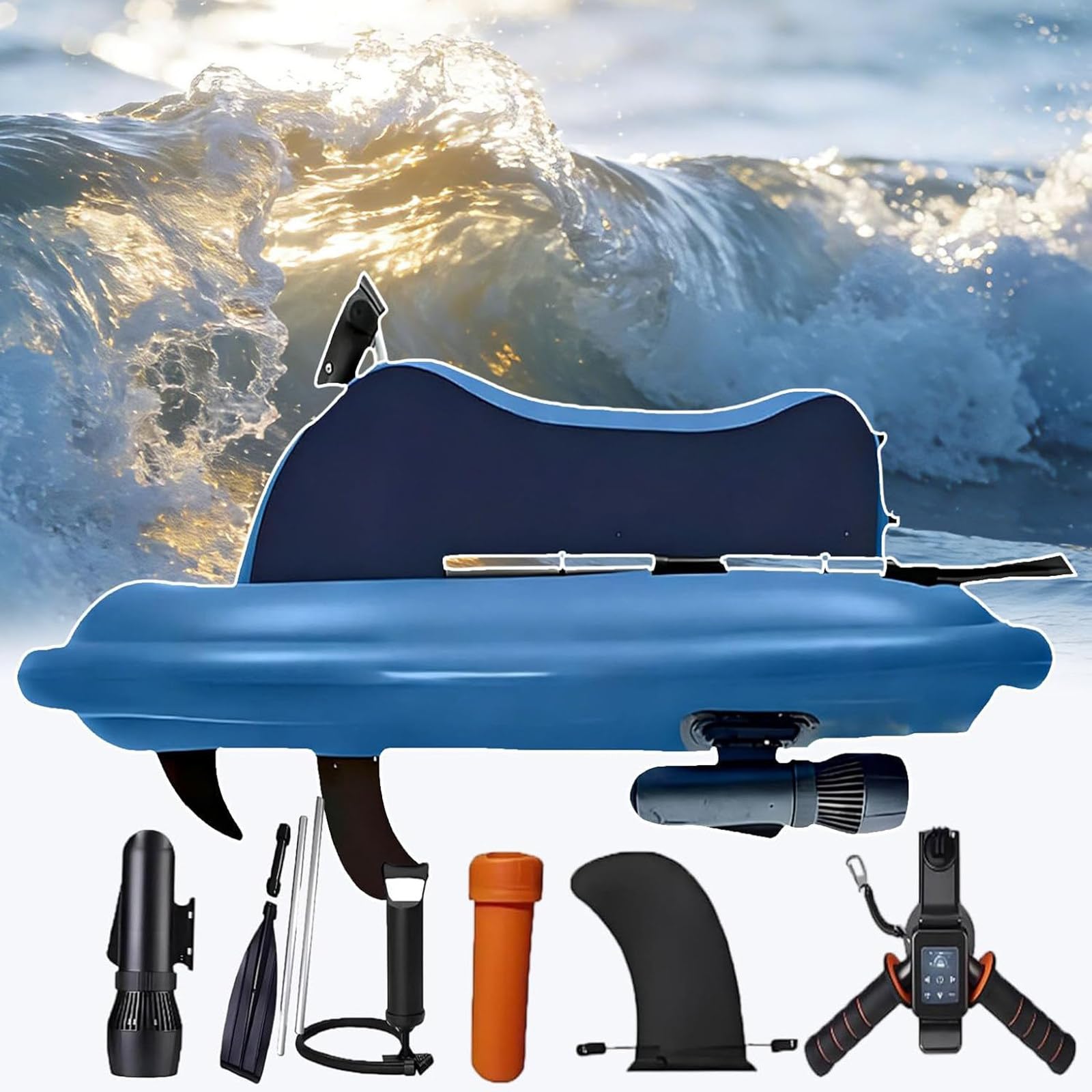 Electric Rush Wave Surf Boat Jet Ski, Inflatable Underwater Scooter 700W16A