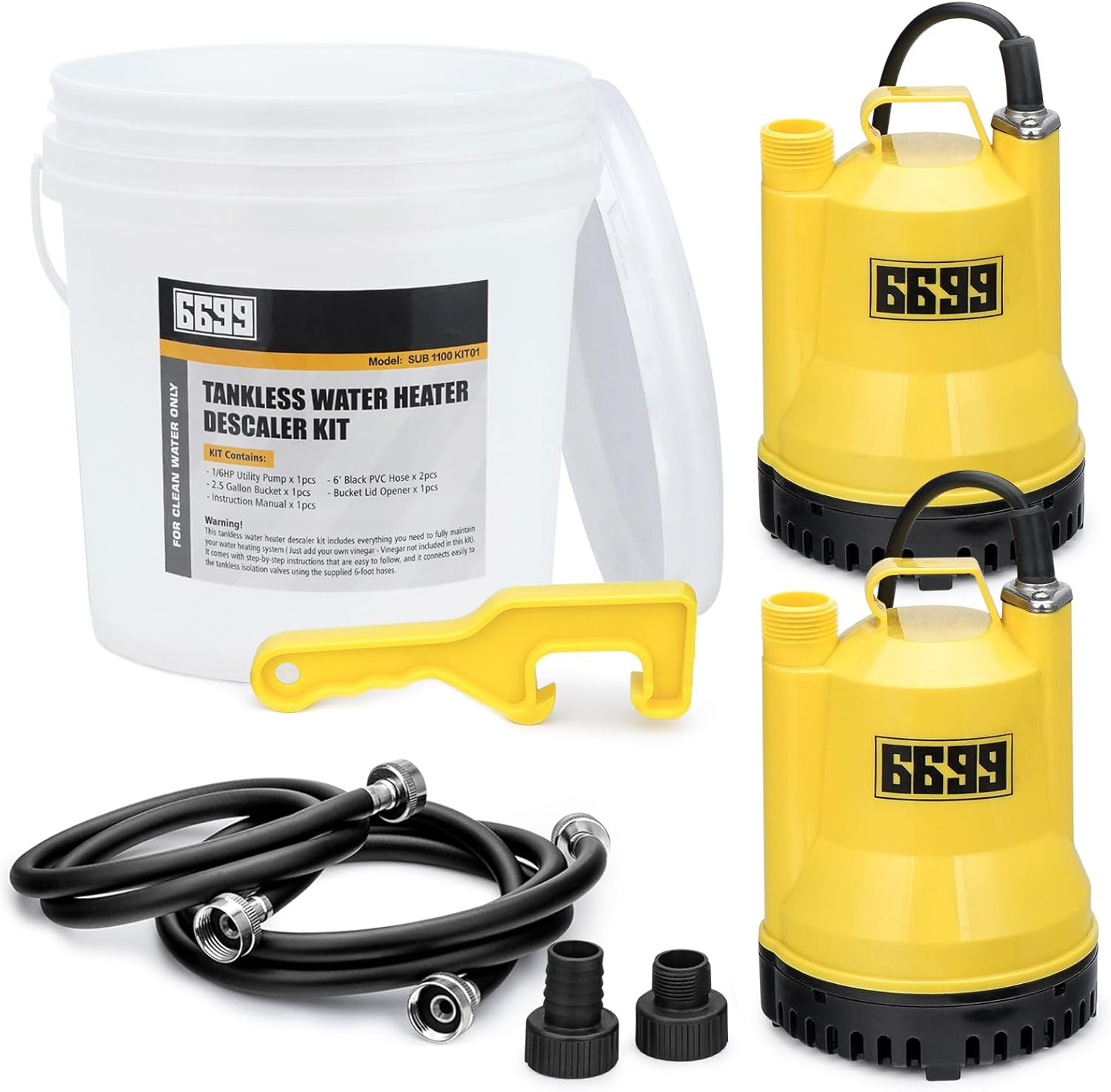 Tankless Water Heater Flushing Kit and Backup Pump Easy to Use