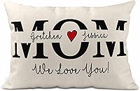 Vista 12 de Girls Love A Monogram Almohada para abuela – Regalos para abuela – Regalos para mamá de hija – Regalos para mamá – Almohada personalizada – Regalos