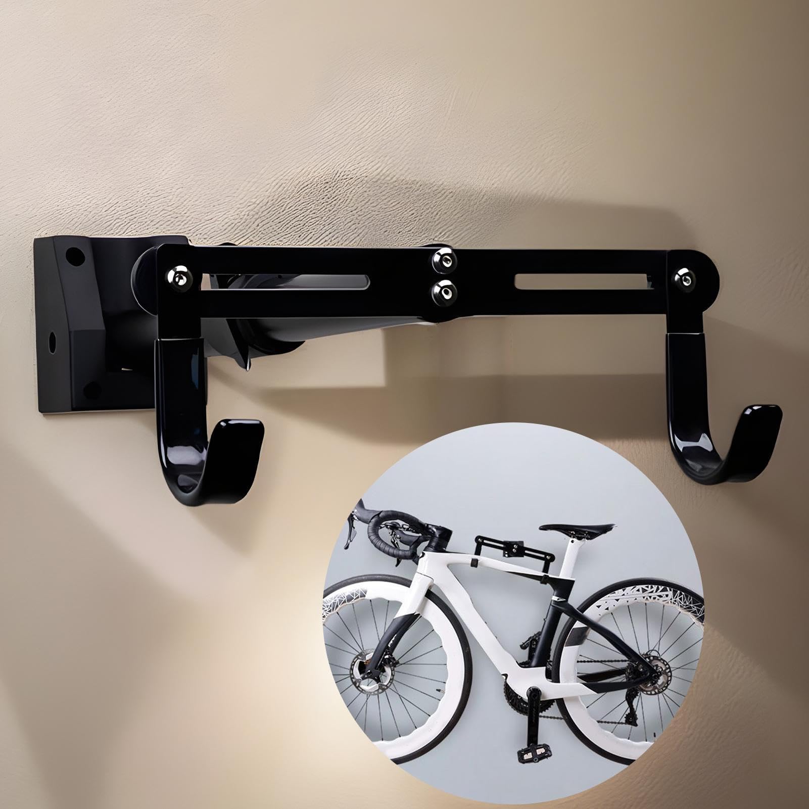 Porte-Vélo Mural Crochets Utilitaires VTT Vélo Route Trottinette | Crochet Mural Pour Cycle Support Organisateur Pour Garage Atelier Jardin Maison Cour Appartement VTT Cycle Route