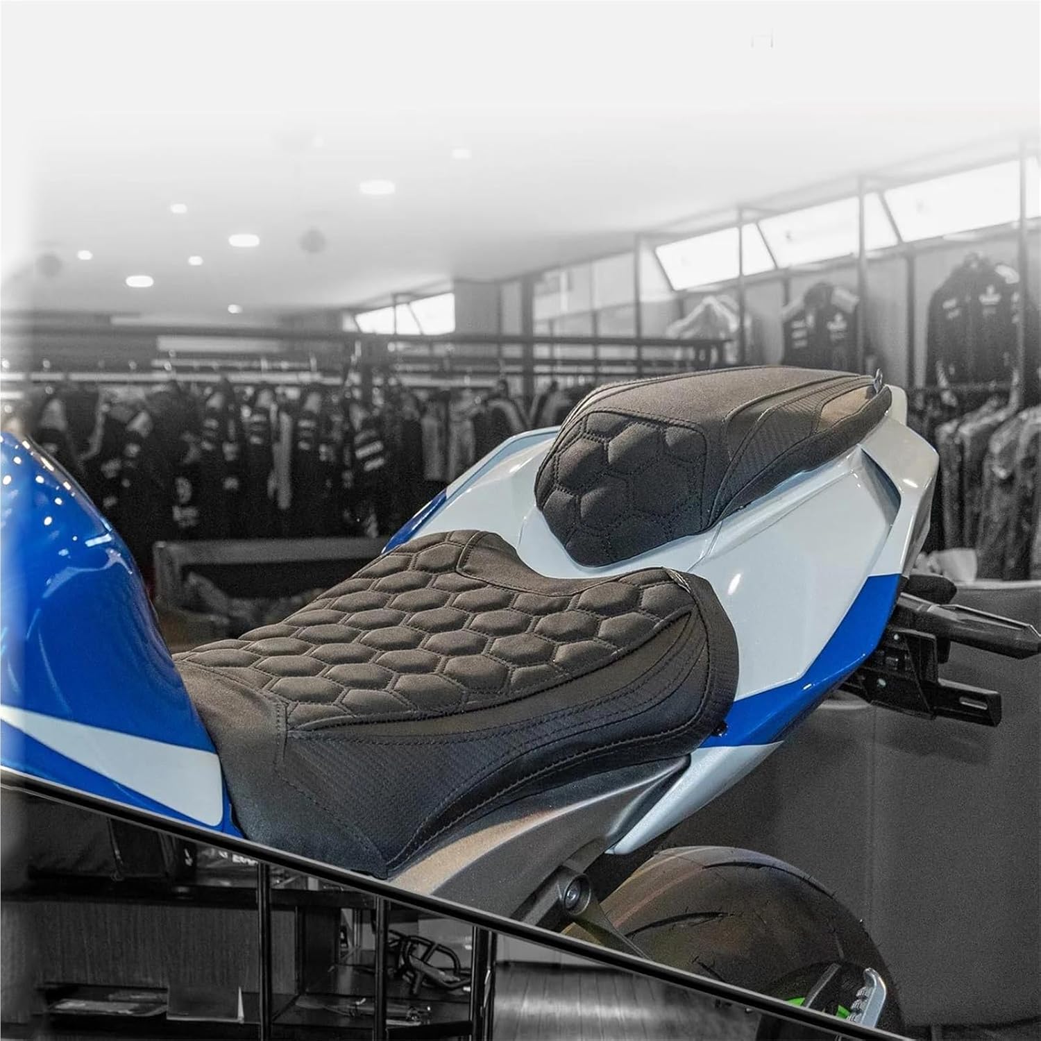 オートバイライダーシートパッドフロントリアドライバーパッセンジャー