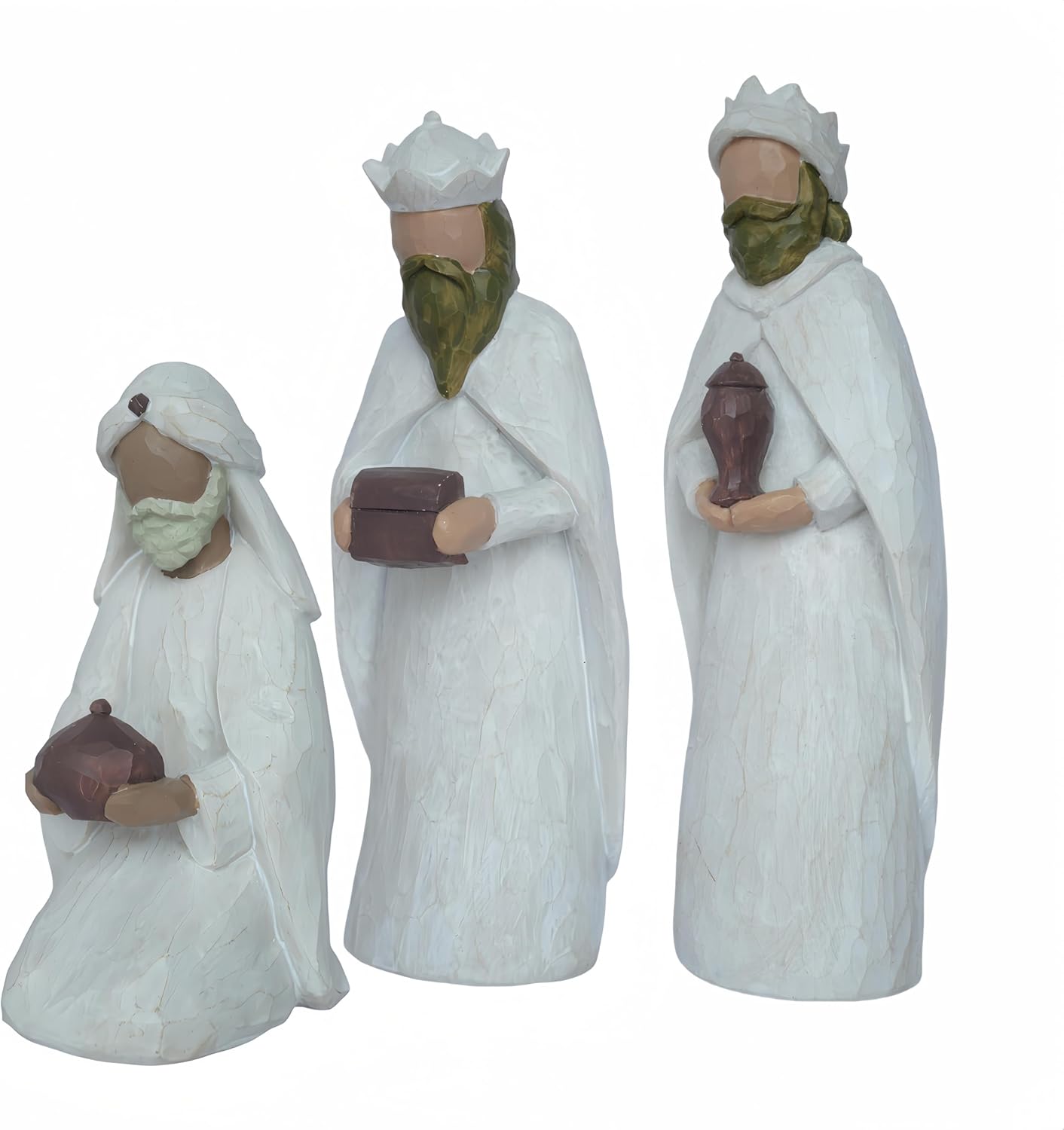 Christmas Nativity Figurine Three Wise Men 7 Inch Scale Resin Christmas Nativity Set Sculpted Hand-Painted Nativity Figures Nativity Scene Set for Christmas Table Centerpieces