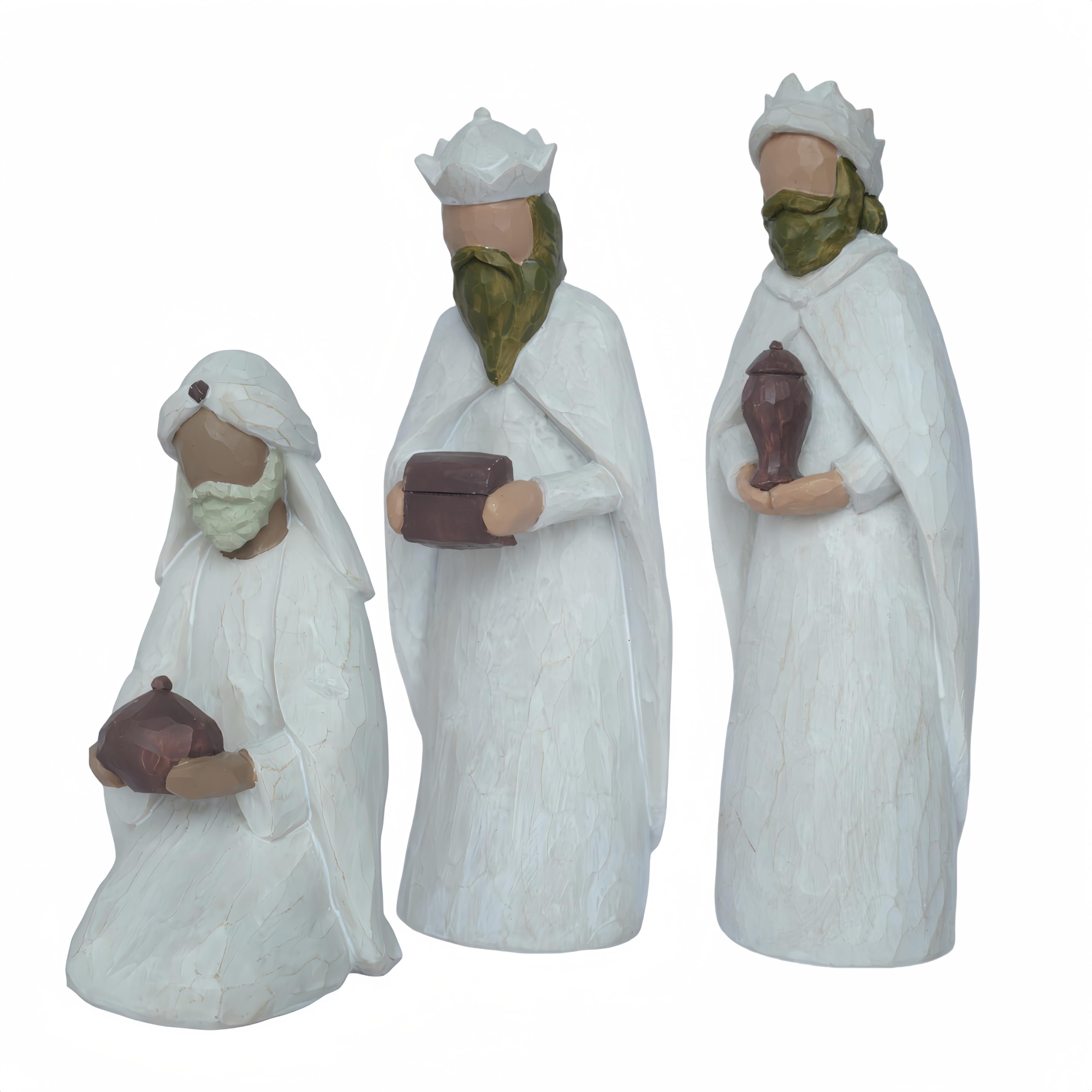 Christmas Nativity Figurine Three Wise Men 7 Inch Scale Resin Christmas Nativity Set Sculpted Hand-Painted Nativity Figures Nativity Scene Set for Christmas Table Centerpieces