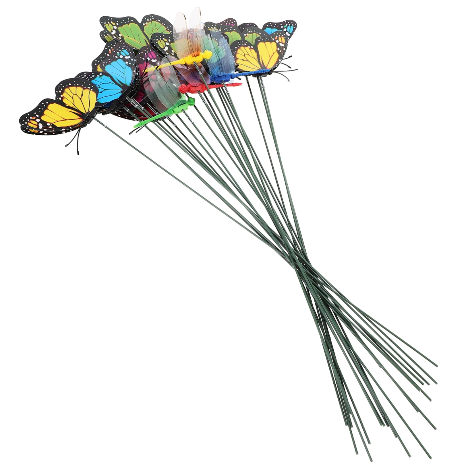 ifundom 5 Sätze Teiliges Deko Schmetterlinge Und Libellen Künstliche Gartenstecker Für Outdoor Dekoration Monarch Schmetterlinge Libellen Für Garten Und Wohnräume Stück * 5