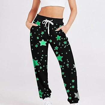 【oan】(Unisex) Star color matching string pants Amazon.com: Women's Drawstring Sweatpants Fashion Stars