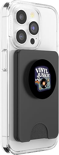 Miniatura 4 de Vinyl Junkie Retro Turntable Record Collector Music Lover PopSockets PopWallet for MagSafe