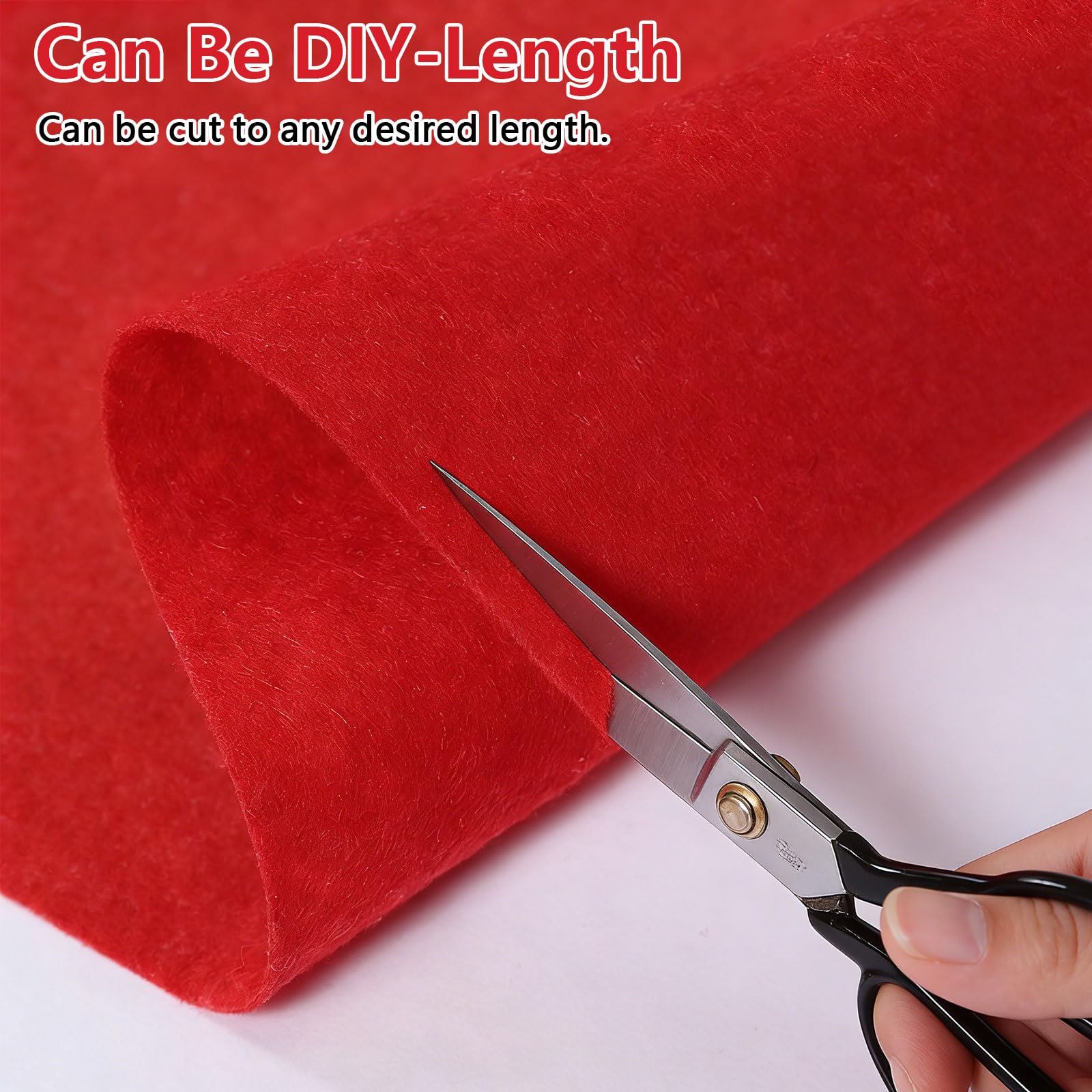 1 x 10m Roter Teppich Läufer, Hochzeitsteppich Dicke 5,5 mm, Wiederverwendbarer, Rutschfester Eventteppic für Hochzeit, Party, Zeremonie Dekoration