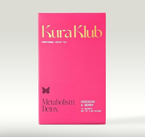 Miniatura 7 de Kura Klub Mezcla de metabolismo de té verde  Desintoxicación a base de hierbas y apoyo de belleza con hibisco  Energía limpia, digestión y alivio de