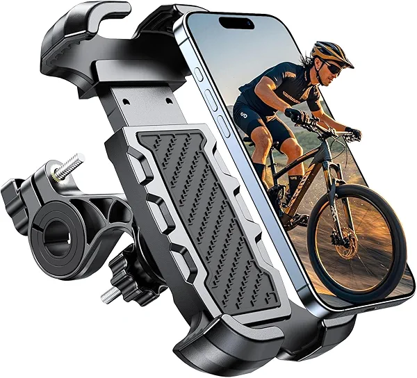 Viccux Motorcycle Phone Mount, Upgrade [Never Fall Off] [0 Shake] Bike Phone Mount, [3s Put & Take] 360° Rotatable Phone Holder for Motorcycle Bike Bicycle Scooter Compatible with Cellphones 4.7-6.8”