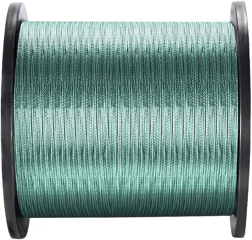 Foto von SIMOORE Geflochtene Angelschnur 1000m/50lb, Angelschnur geflochten und flexibel I Fishing Line, Angelsehne, Angel Schnur -4 Stränge