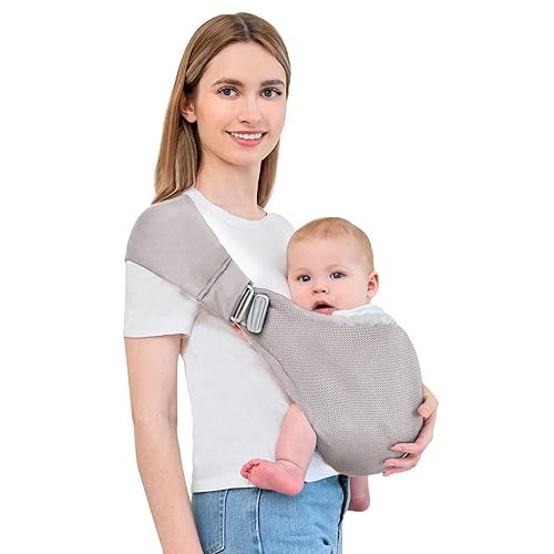 Portabebés ergonómico, acogedor y ligero para 0-36 meses, fácil de poner, ideal para padres manos libres, ligero y apto para viajes, portabebés