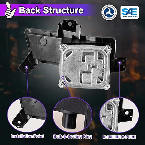 Miniatura 6 de Nixon Offroad Juego de luces antiniebla para Chevy Camaro 2016-2018, juego de luces antiniebla de conducción, 1 par (lente transparente)