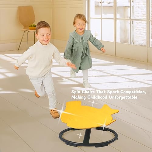 Miniatura 9 de Silla giratoria sensorial para niños con autismo y TDAH, silla giratoria para uso en interiores y exteriores, juguetes para sentarse y girar, sillas