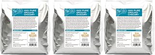 New Orleans Roast Pure French Chicory - 5 Pound Bag (Pack of 3) - Coffee Alternative, Acid Free, Caffeine Free, Dark Roast, Brew Just Like Coffee, Blend Chicory Root with Coffee, Coffee Substitute, Keto