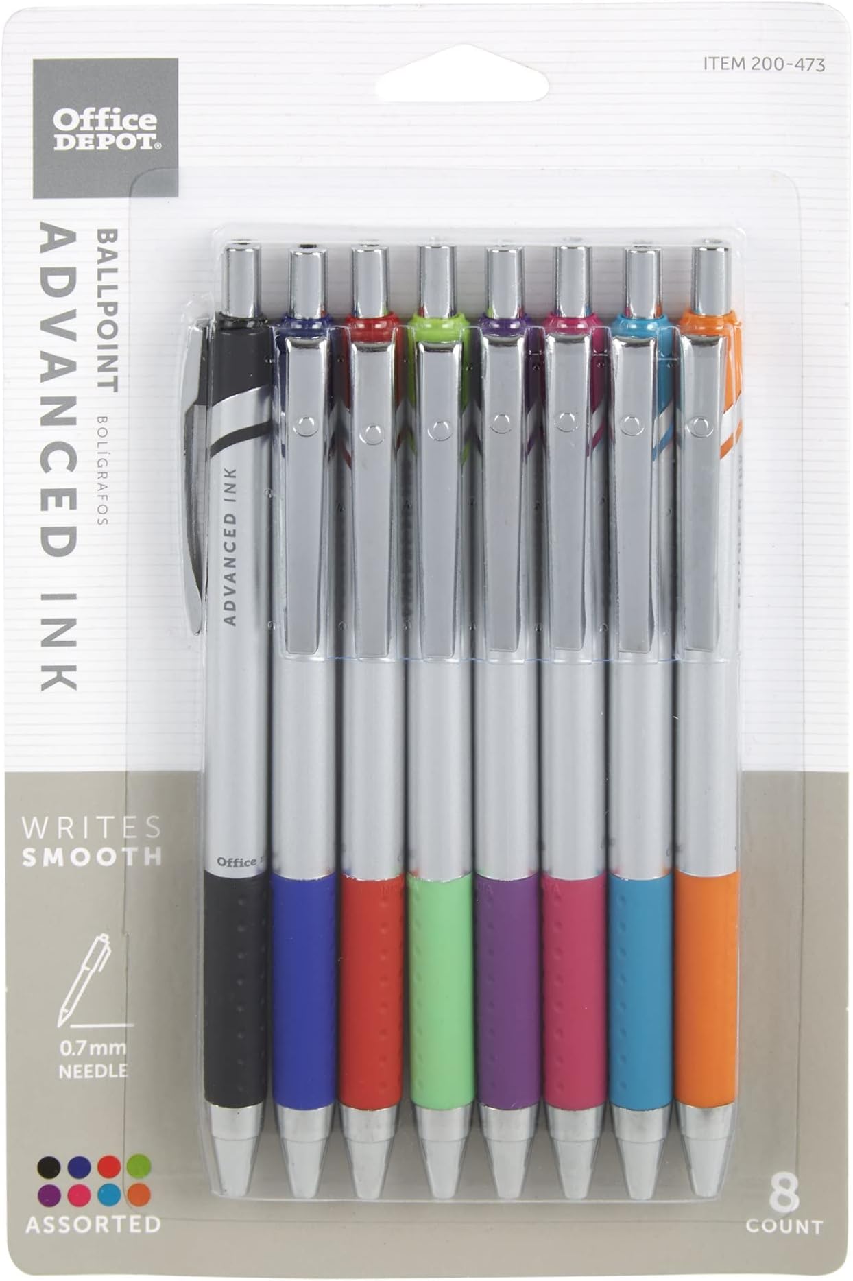 FORAY(R) Advanced Ink Retractable Ballpoint Pens, Bold
