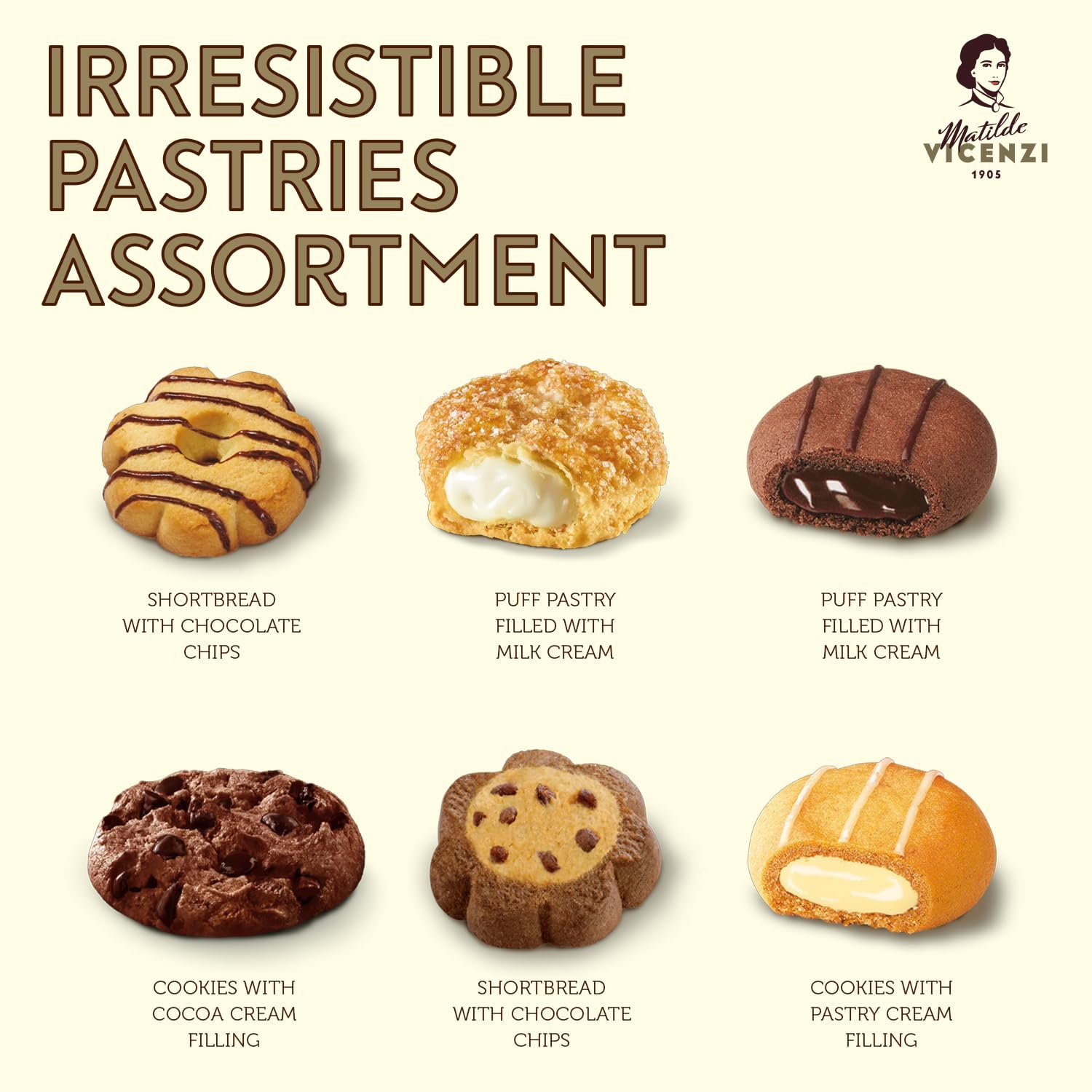 Matilde Vicenzi Verona Cookie Tin - Gourmet Italian Cookies Assortment in Individually Wrapped Trays - Pastries & Bakery Dessert Gifts - Assorted Cookies in Italian Design Gift Tin 25.4oz (720g) view 4