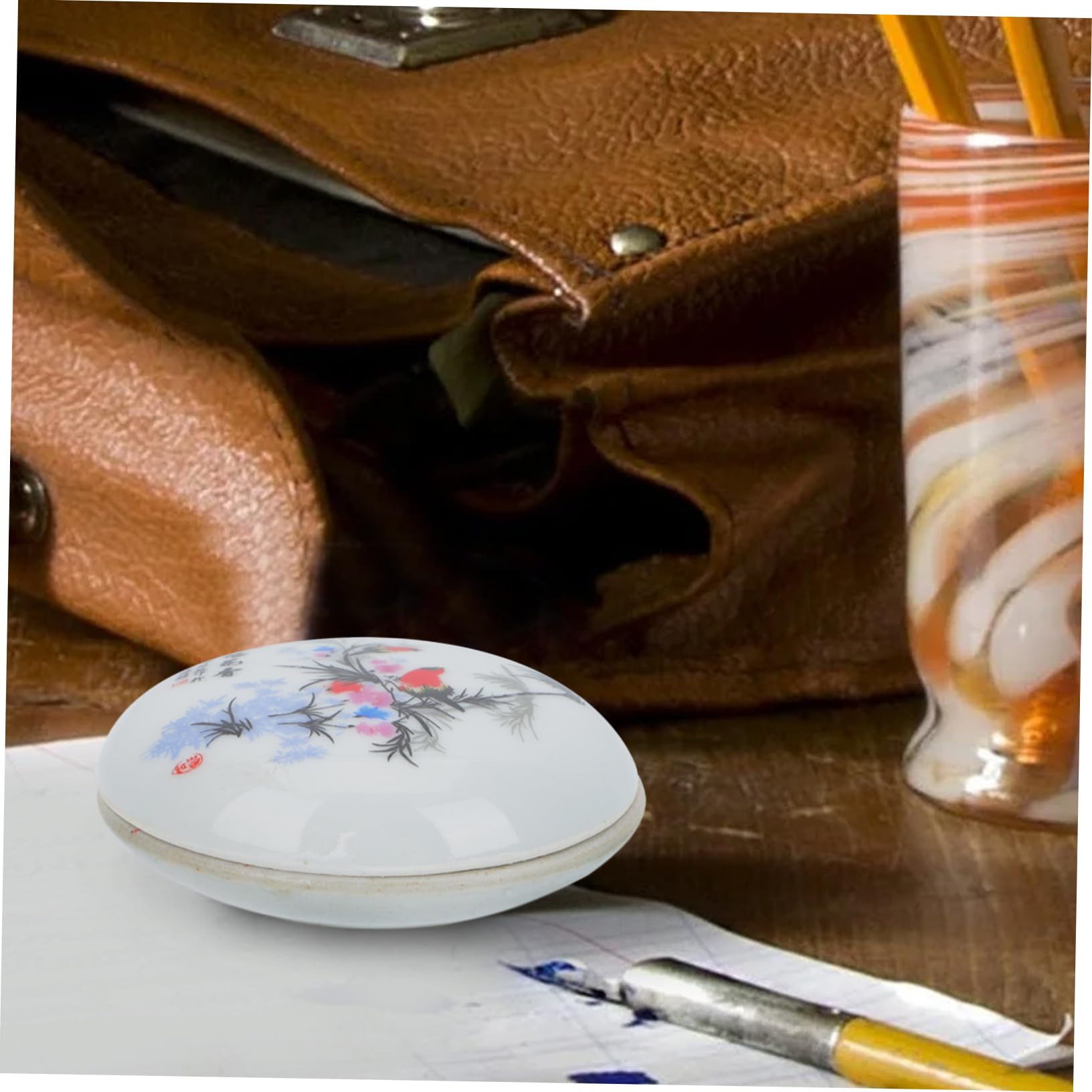DOITOOL 2 Set Tampone di Inchiostro Rosso Mano Tampone Multiuso Tamponi per Timbri per Tampone per Pittura Tampone di Inchiostro per La Pittura Ceramica 2 Pezzi*2