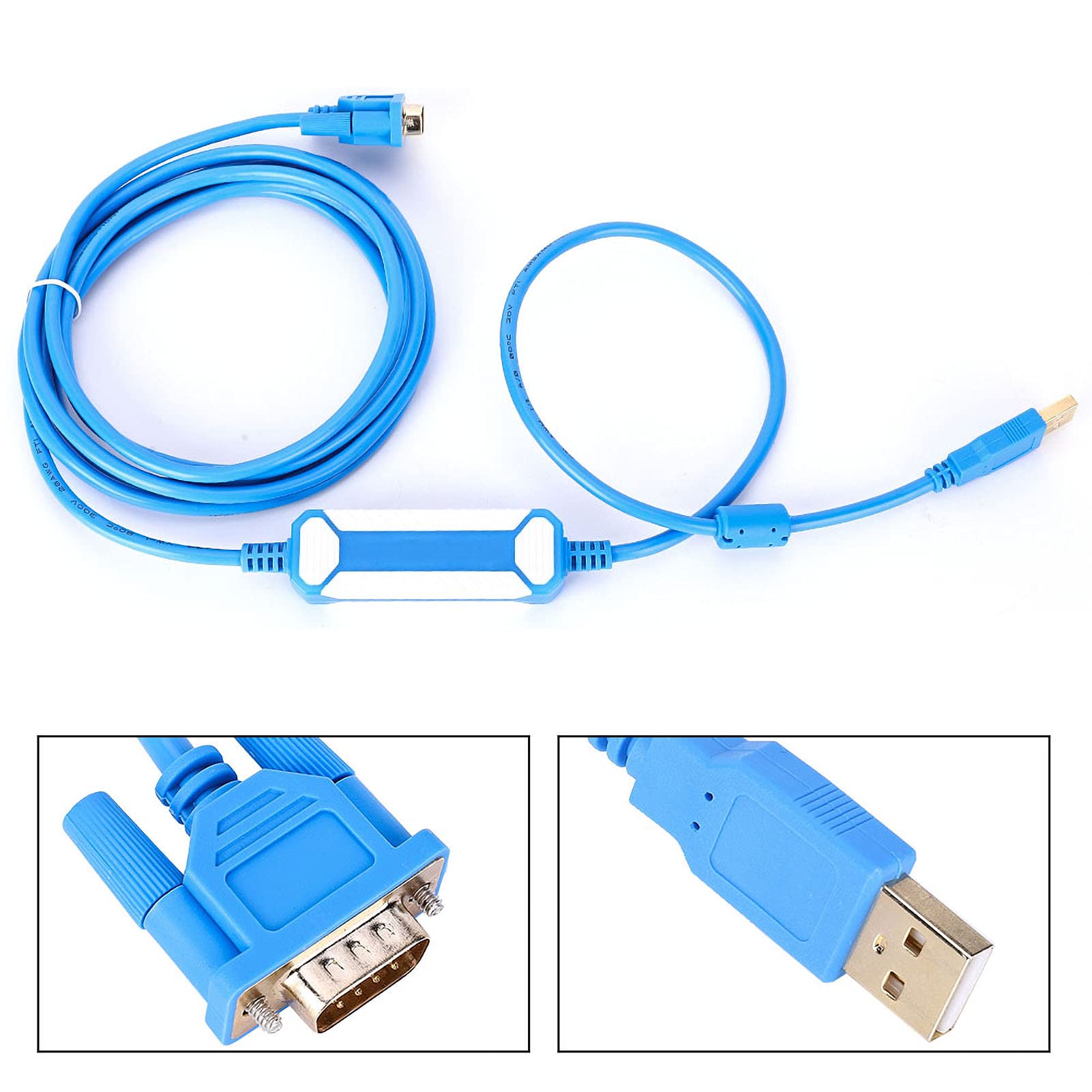 Adaptador Serial PLC Cable Programación Compatible CQM1H CPM2C Series Conector DB9 Puerto Serial Industrial para Automatización Controladores
