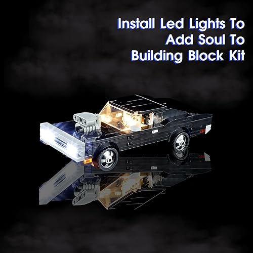 Miniatura 3 de Vaodest Luz LED para Lego 76912 Speed Champions Fast & Furious 1970 Dodge Charger RT Set, Diseño y Configuración Compatible con el Modelo 76912