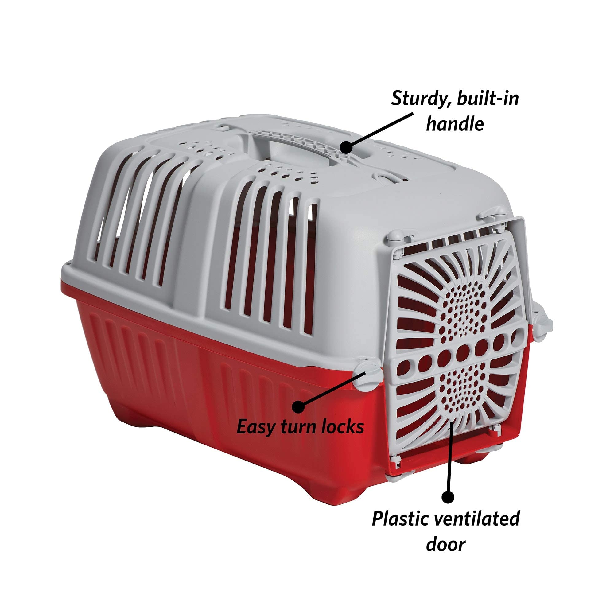MidWest Homes For Pets Spree Travel Pet Carrier, Red