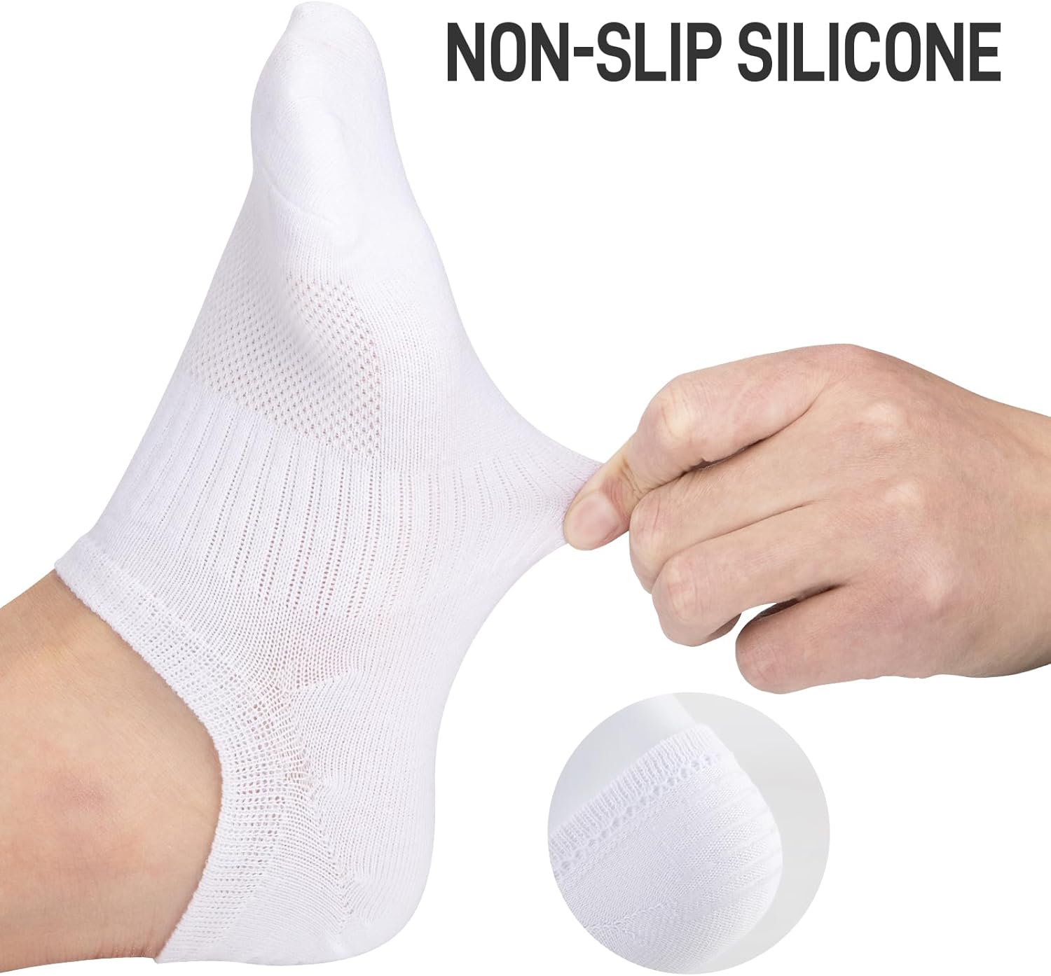 Heatuff Womens No Show Socks, Thin Cotton Invisible Low Cut Socks for Women with Anti-Slip Design 6/8 Pairs - Image 2