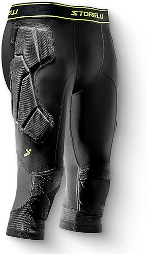 Storelli BodyShield 34 Goalkeeper Leggings 2  34 Length Padded Soccer Pants  Enhanced Lower Body Protection