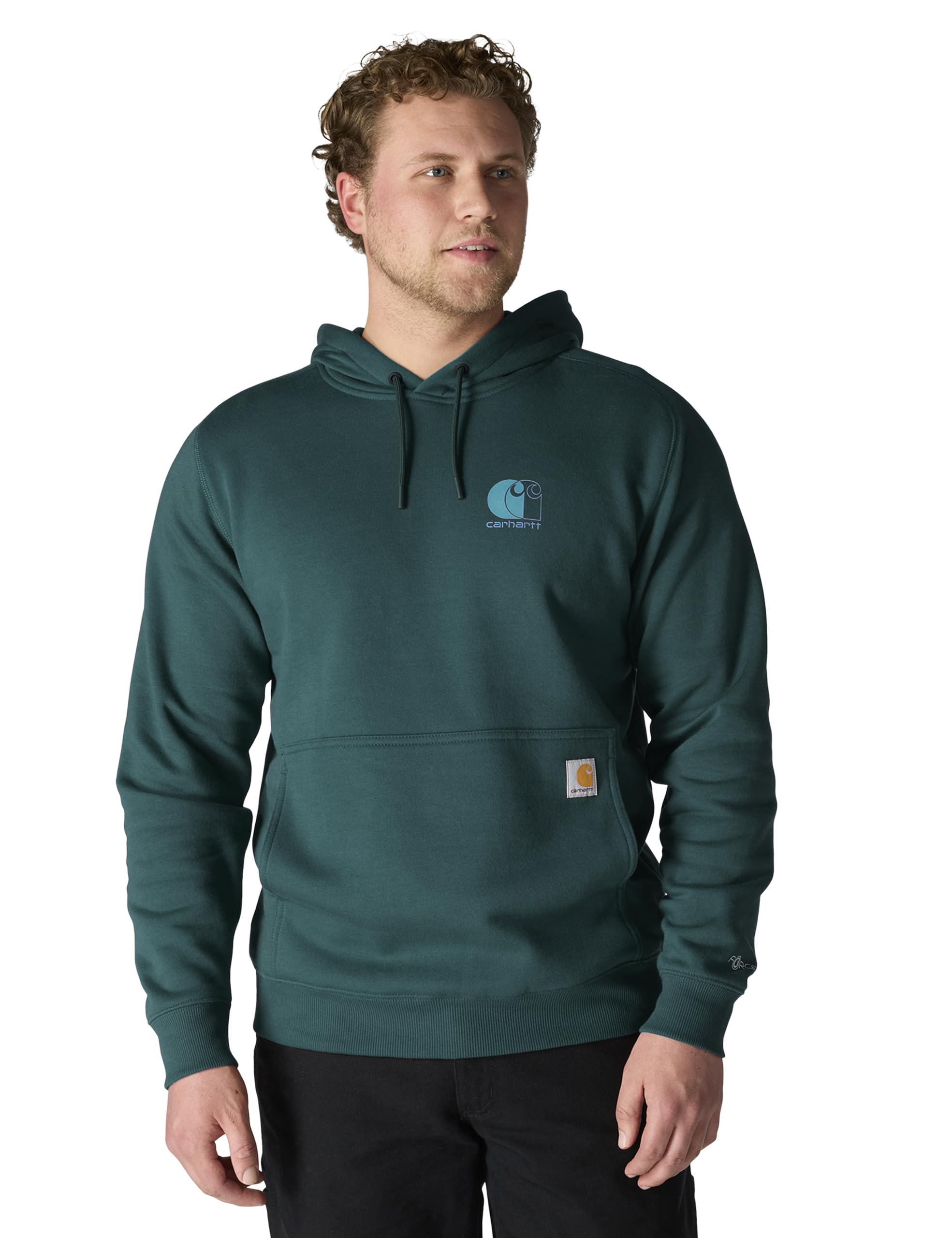 Carhartt mens Force Relaxed Fit Lightweight Logo Graphic Sweatshirt