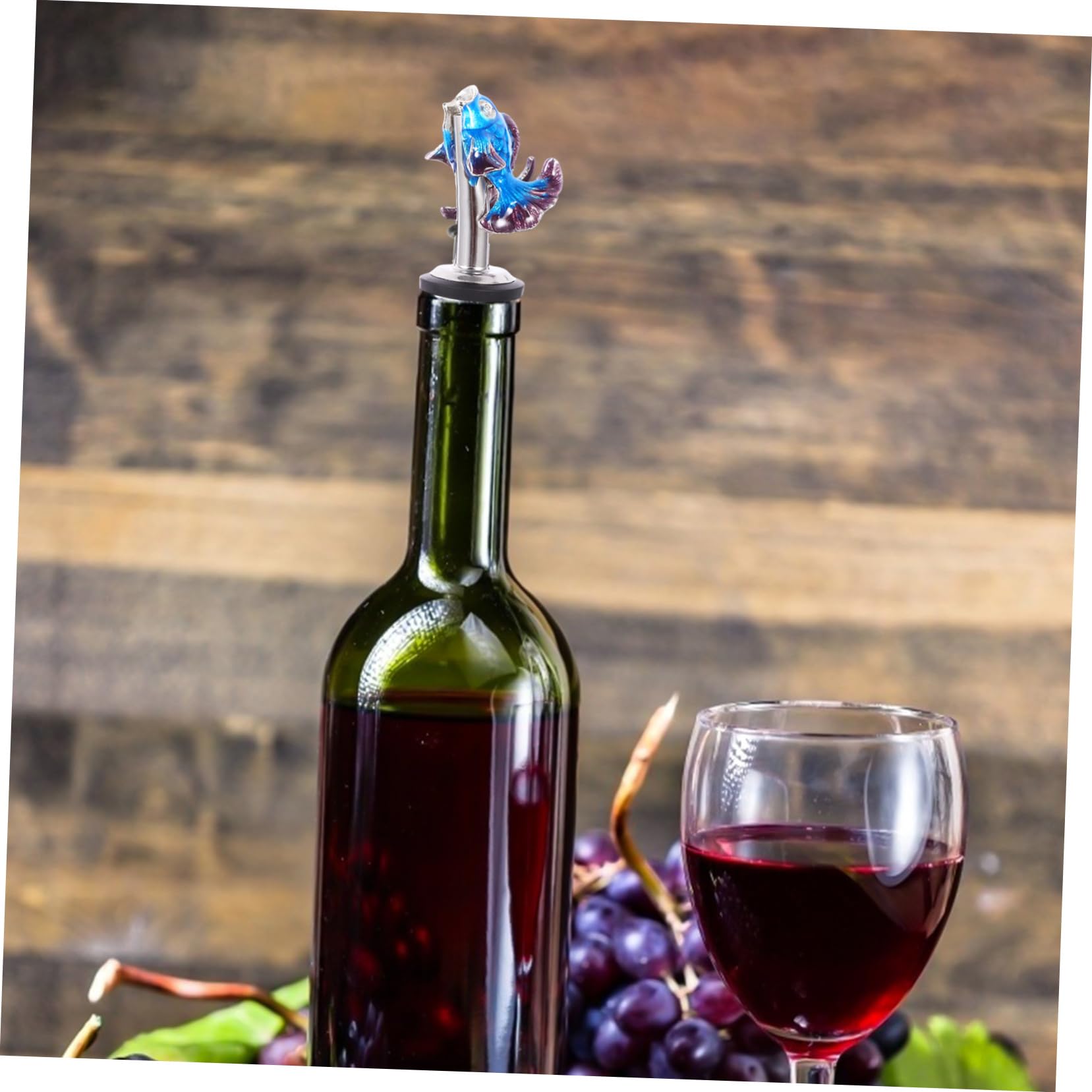 GLEAVI Fish Shape Wine Pourer Spout Animal Bar Parties for Wine Lovers Reusable Versatile for Wine Oil and Sauce Bottles
