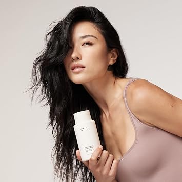 OUAI Medium Conditioner Travel Size - Hydrating Hair Conditioner with Coconut Oil, Babassu Oil, and Keratin - Strengthens, Repairs and Adds Shine - Paraben and Phthalate Free Hair Care Products - 89ml