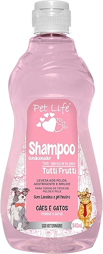 Shampoo Tutti Frutti Pet Life Cães e Gatos 540 mL