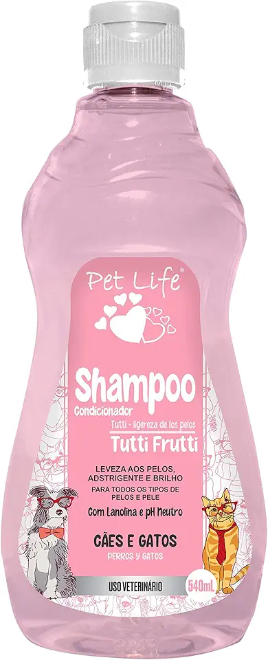 Shampoo Tutti Frutti Pet Life Cães e Gatos 540 mL