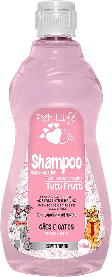 Shampoo Tutti Frutti Pet Life Cães e Gatos 540 mL