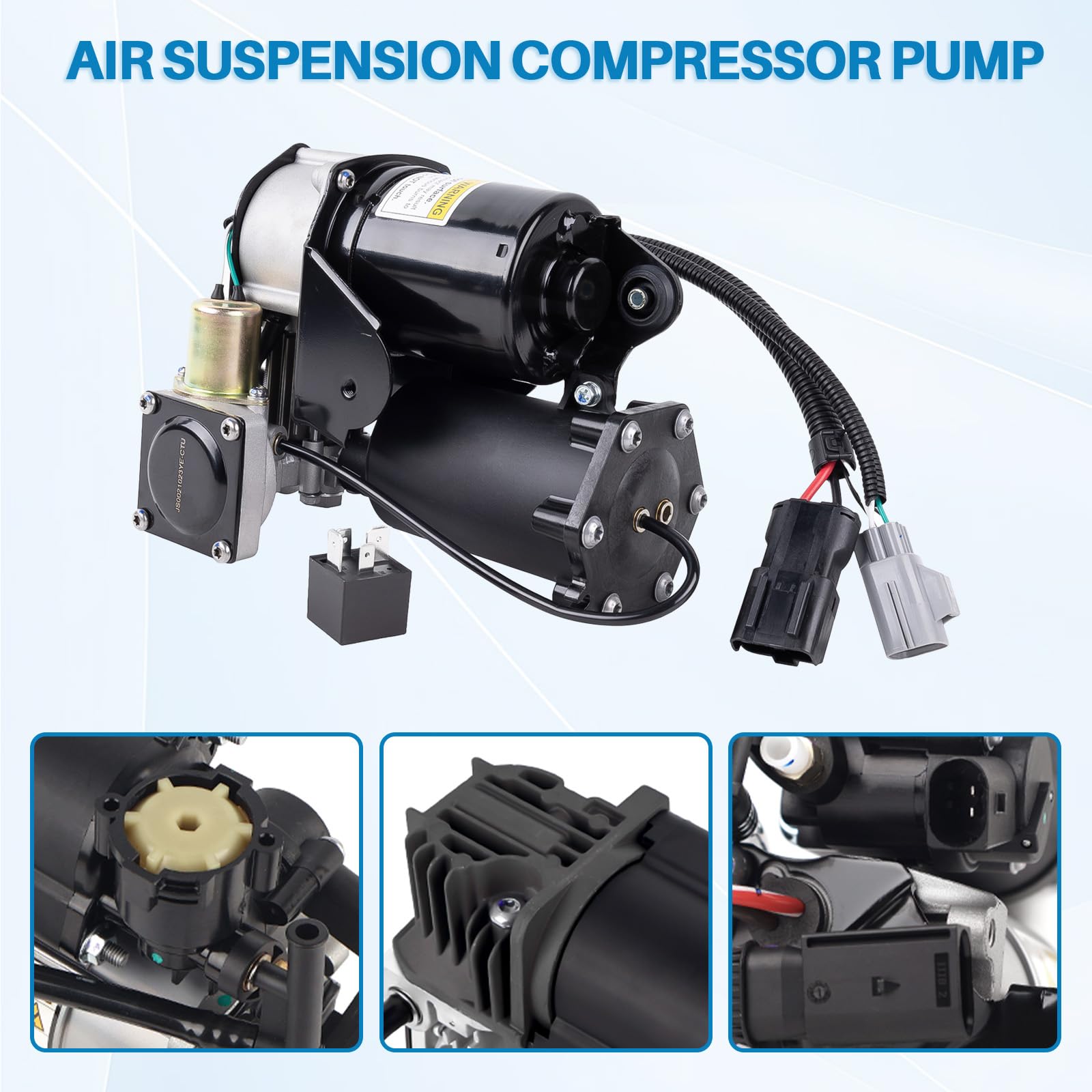 Sospensione pneumatica pompa compressore e relè compressore pompa di ricambio per Discovery III L319 2004-2009 Sport L320 2005-2013 Discovery IV 2009-2018 numero di parte LR023964 LR015303