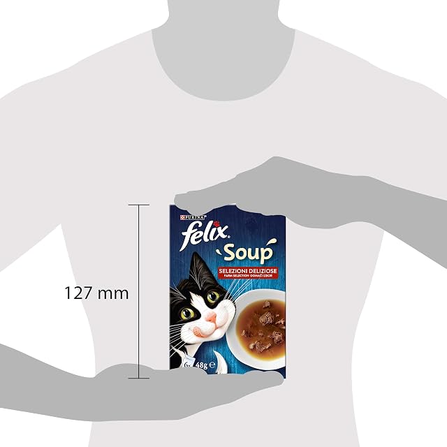 Foto 4 de 8 de FELIX Soup - Comida húmeda para gatos adultos, deliciosas selecciones con ternera, pollo y cordero 6 sobres…