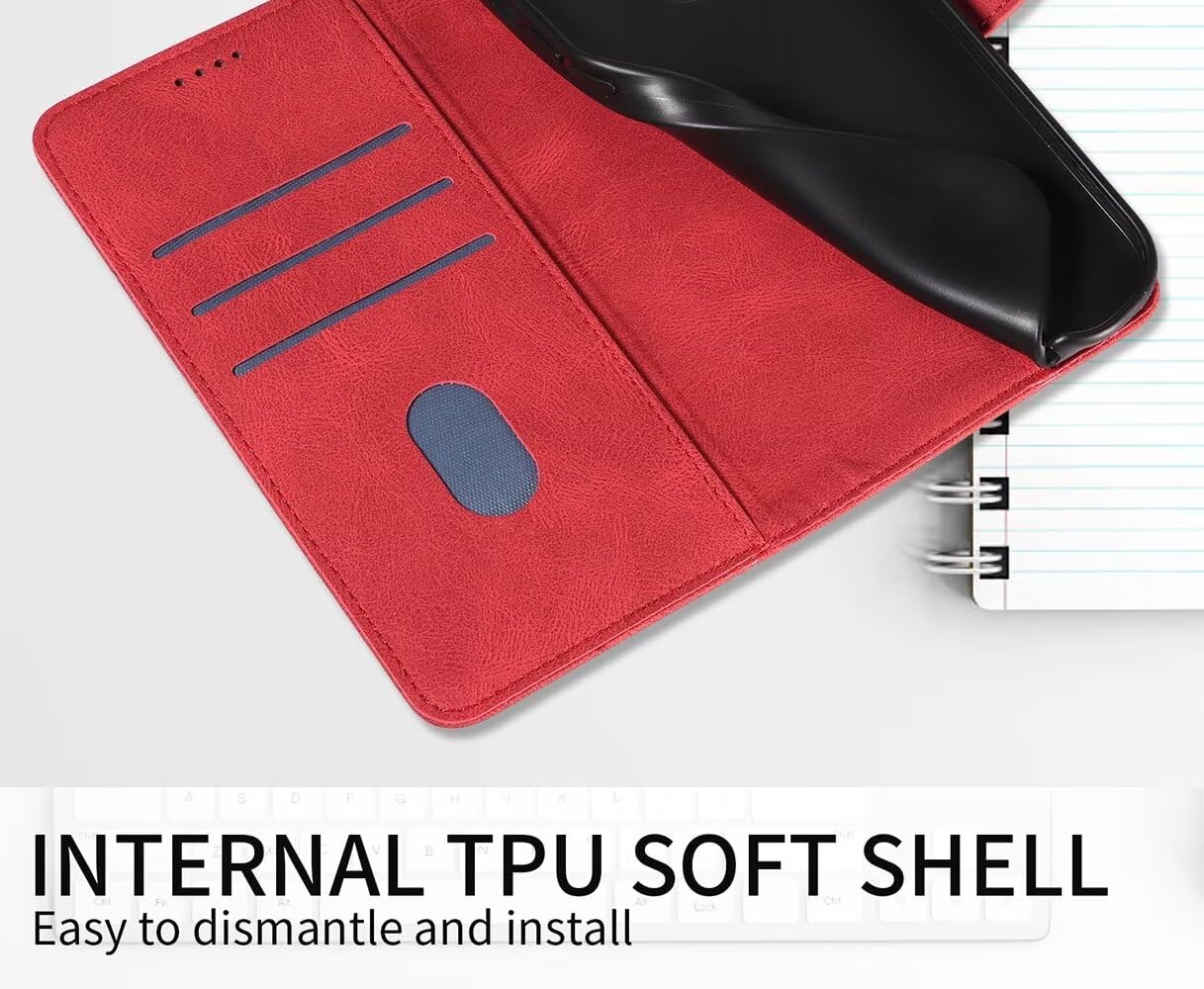 SEAHAI Leather Flip Case For Motorola Moto G75 5G, Premium PU - View #3