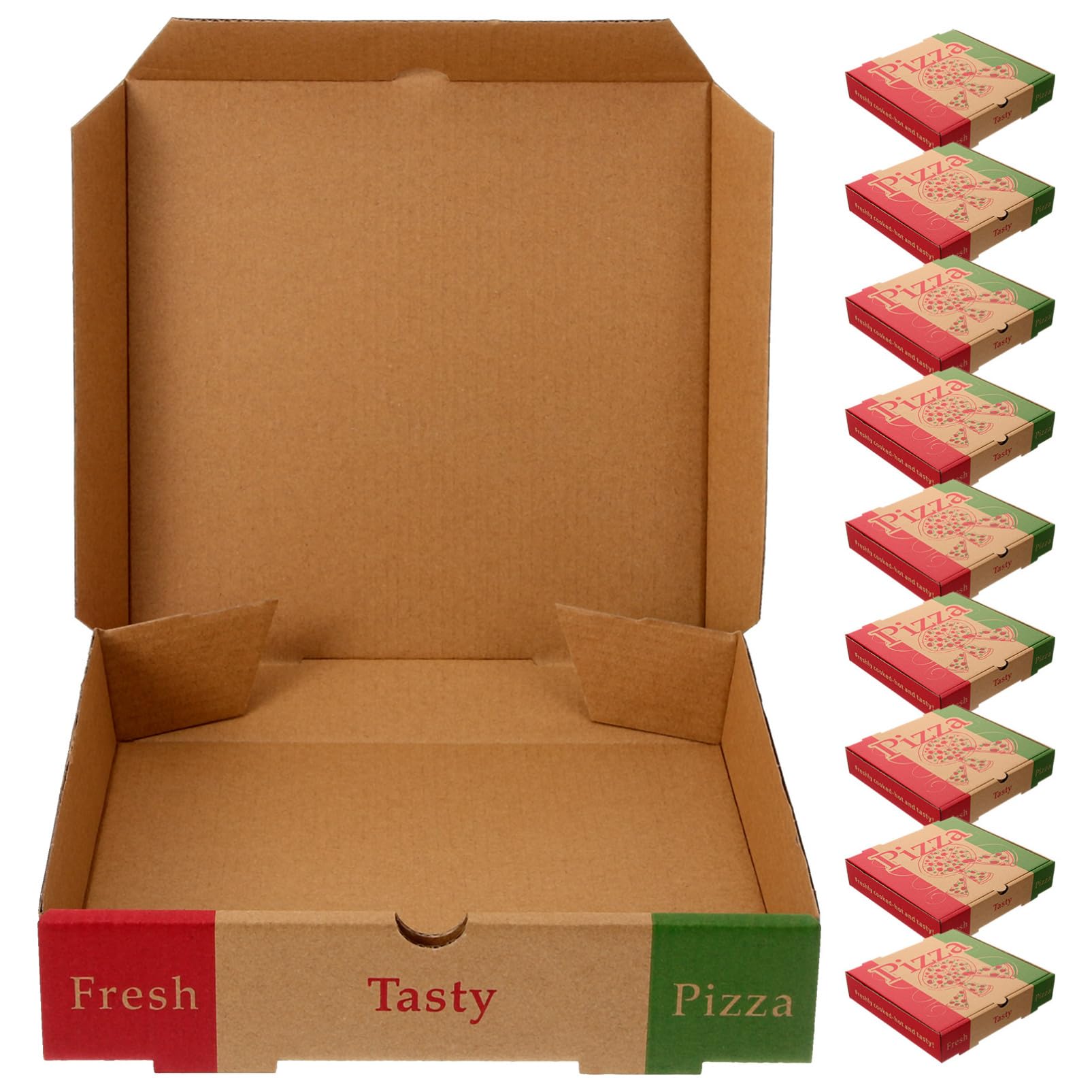 Alipis Boite Pizza Carton en Papier Pliable, Lot de 10pcs, Boîte à Pizza Pratique Transport Conservation Fraîcheur
