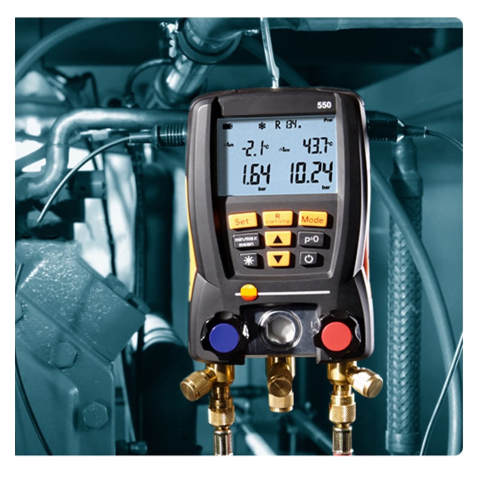 Medidor De Colector Digital, Refrigeración Gasible de vacío Kit Digital Manifold Air acondicionamiento for refrigeración Tester de temperatura de presión de vacío Para DiagnóSticos De Hvac Y Refrigera