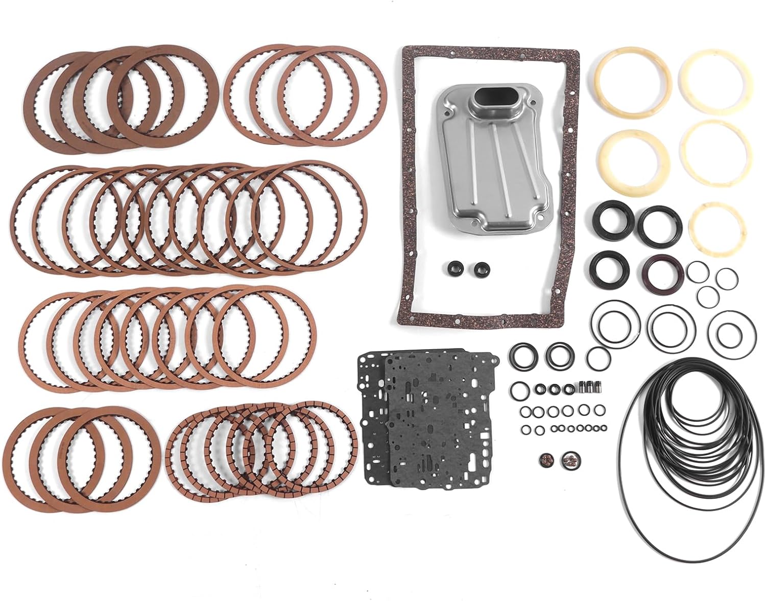 A750E A750F Transmission Master Rebuild Kit w/Friction Plates Filter Fits for Lexus GX470 03-09/ LX470 03-07, Toyota 4Runner 03-21/ Hilux 04-18/ Tacoma 05/15/ Tundra 03-14 OE A750E A750F