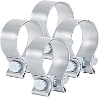 Vista 8 de Abrazadera de escape de 2.25 pulgadas, abrazadera de banda de escape estrecha de 2 1/4 de acero inoxidable 304 (2 piezas)