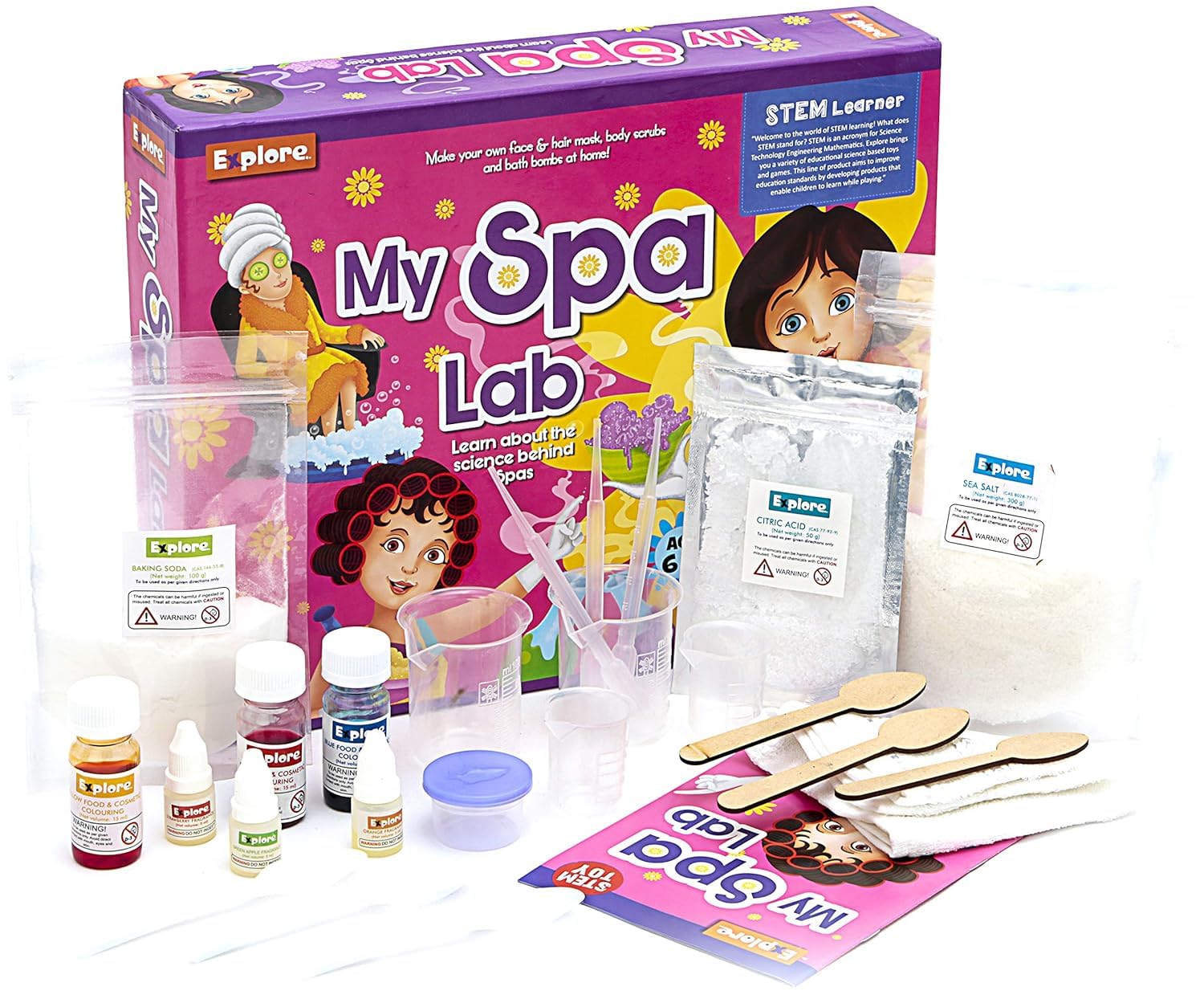 My Spa Lab to Create Bath Bombs | Bath Salts | Body Face Masks | STEM Educational Learning Creative Fun Science Project DIY Activity Toy Kit for Kids 6+-image-25