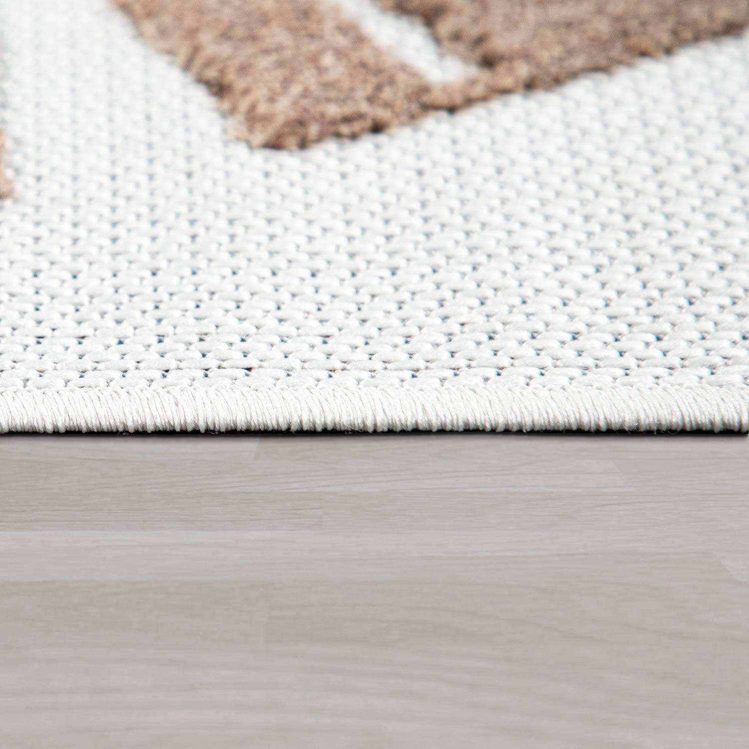 Paco Home Tapis Enfant Chambre d'enfant Extérieur Jouet Enfant Motif d'animaux Moderne 3D, Dimension:140x200 cm, Couleur:Beige
