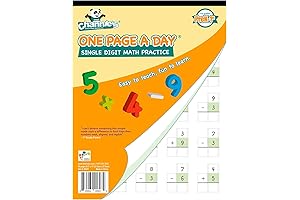 Channie’s One Page A Day Single Digit Addition & Subtraction Workbook for...