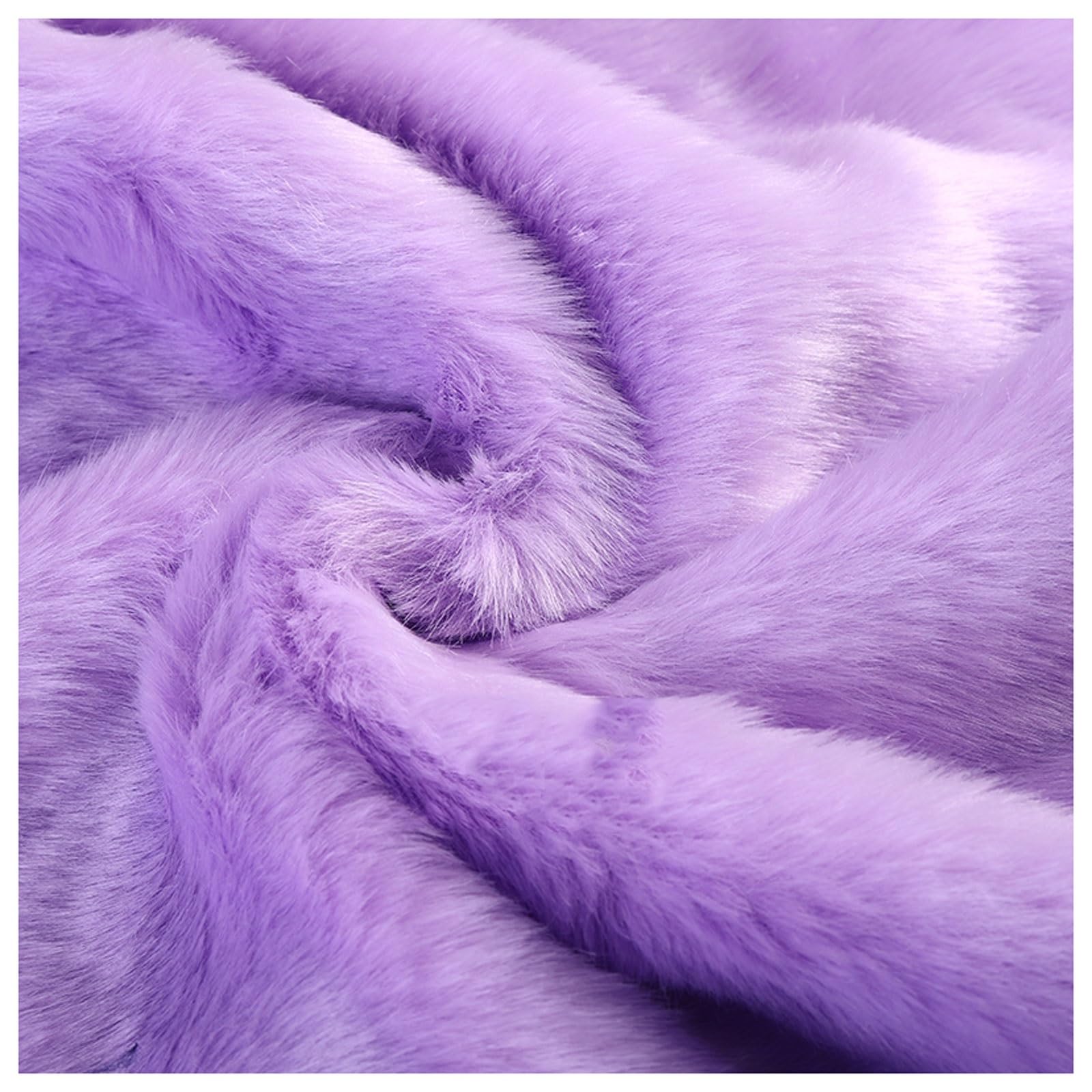 Faux Fur Plush Shaggy Faux Fur Fabric 2.8cm Long Pile Fur Fake Fur Materials, Soft and Fluffy Craft Fabric, for DIY Arts, Crafts, Apparel, Costume, Rug, Accessories, 50x20cm/50x180cm (Color : Purple