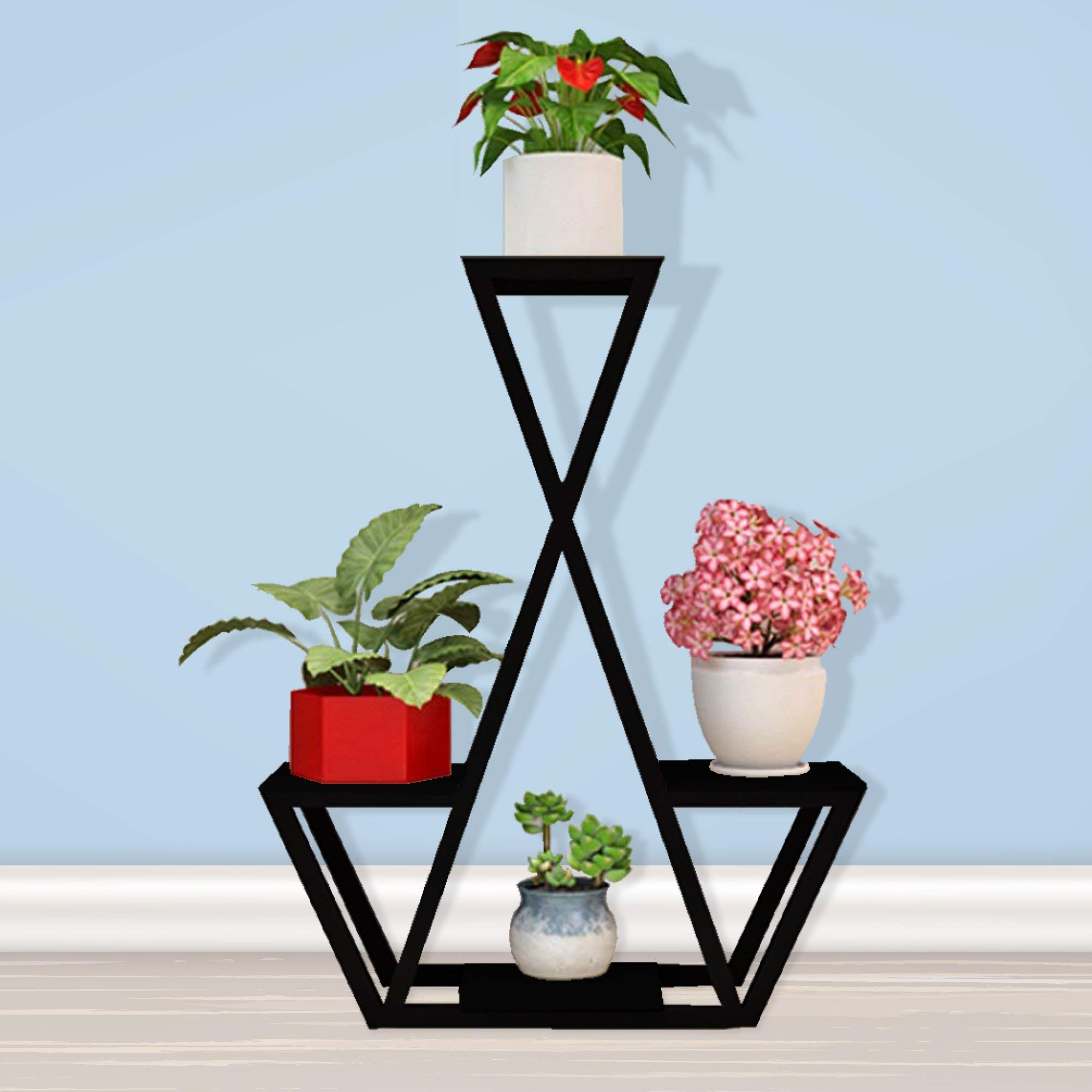 TrustBasket Elegant Planter Stand for Flower Pots (Black) | Premium Strong Durable Flower Pot Stand for Home Garden, Outdoor Balcony Indoor Living Room Decor | Gamla Stand (B081YXCLC9) Amazon Price History, Amazon Price Tracker