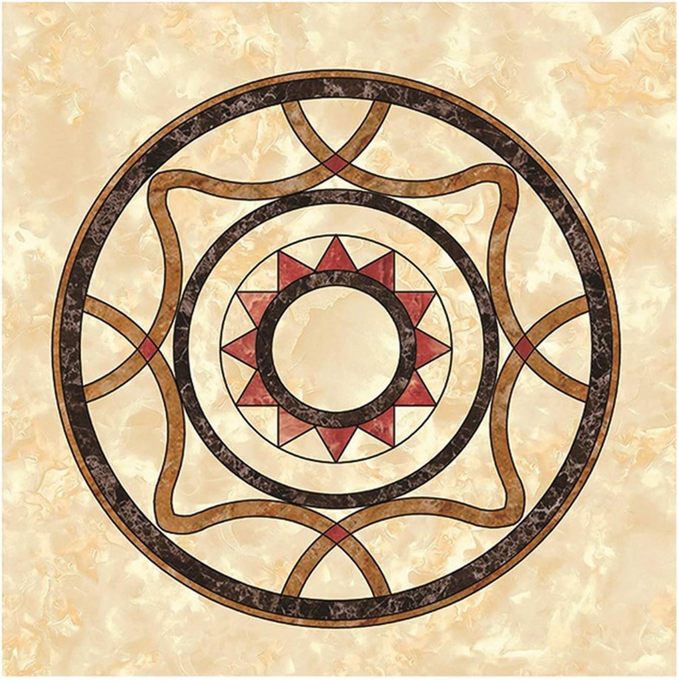 Peel and Stick Backsplashes Peel and Stick Wallpaper Floral 6 x 6 inch 10Pcs/Set