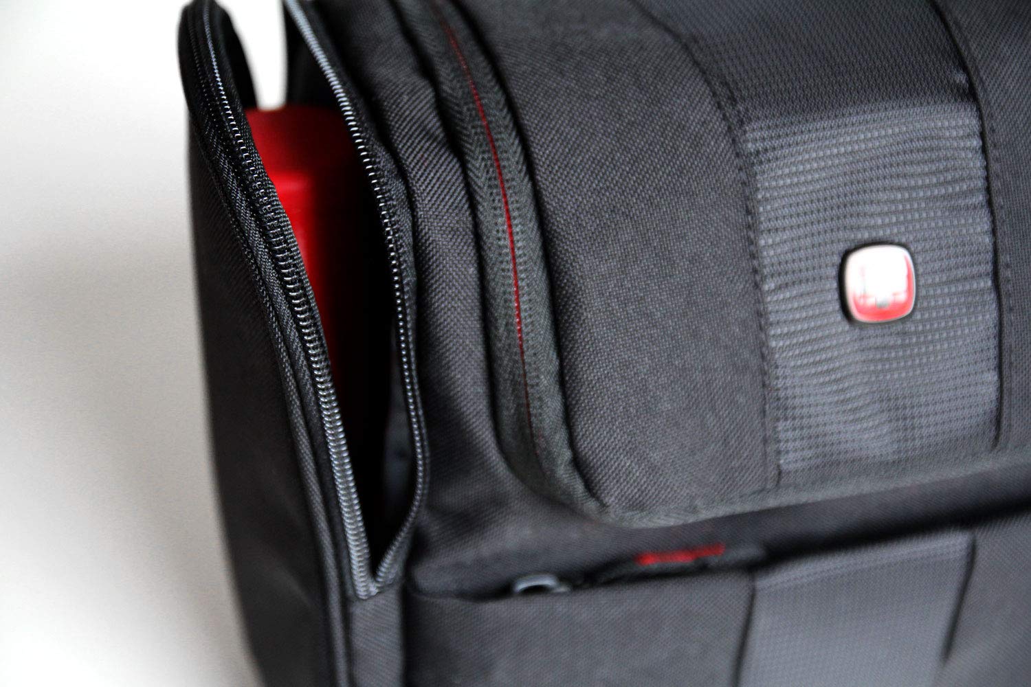 WENGER Beauty case da viaggio da appendere per uomo e donna, grande beauty case da 7 litri, borsa cosmetica con gancio, borsa cosmetica nera con fodera interna grigia